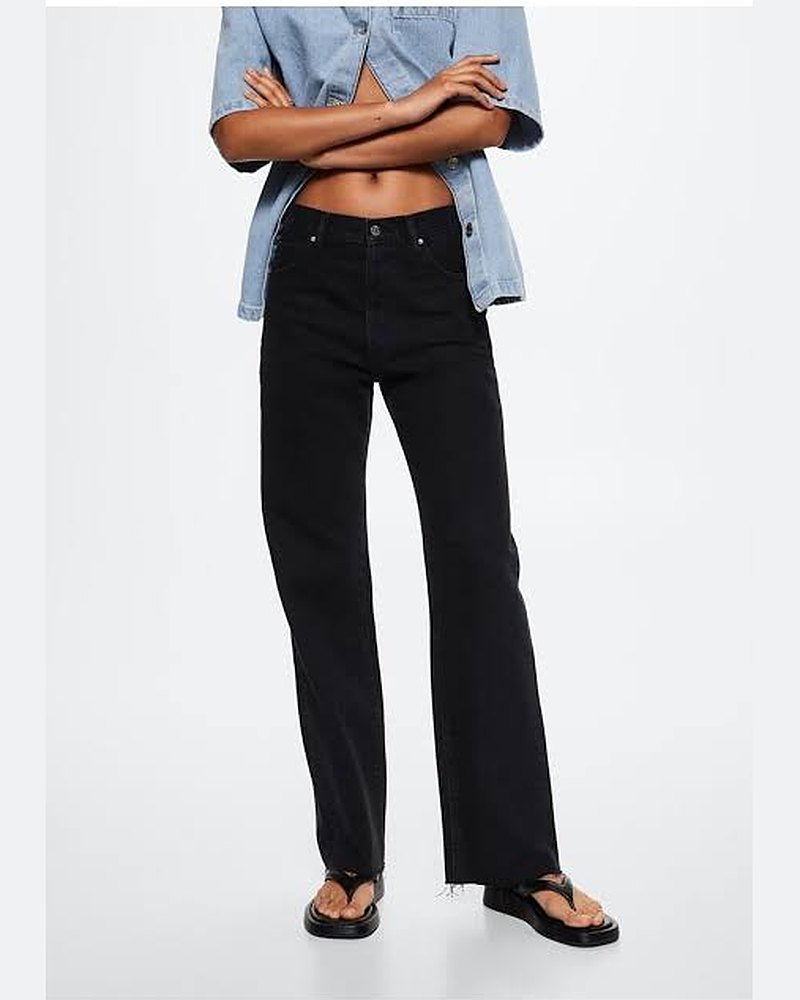 Yüksek Bel Wide Leg Jean